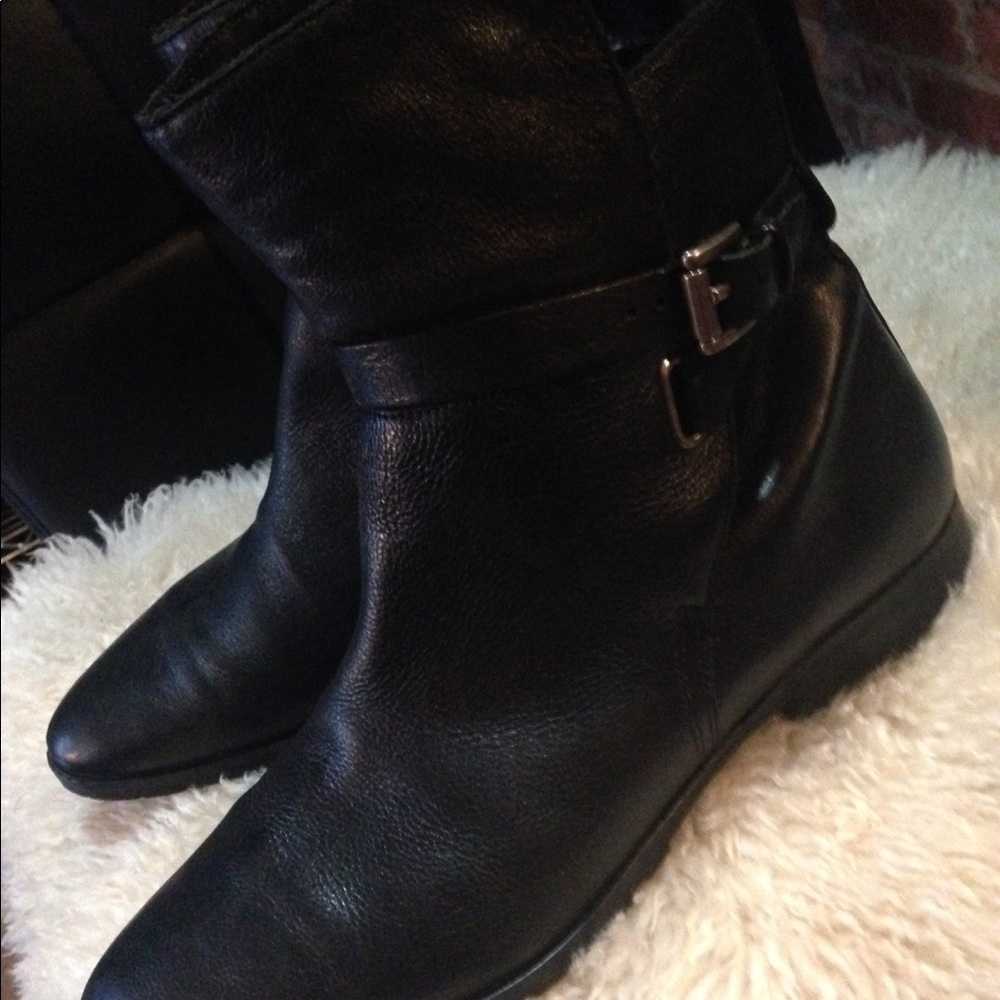 G.H. Bass Strapped Leather Booties